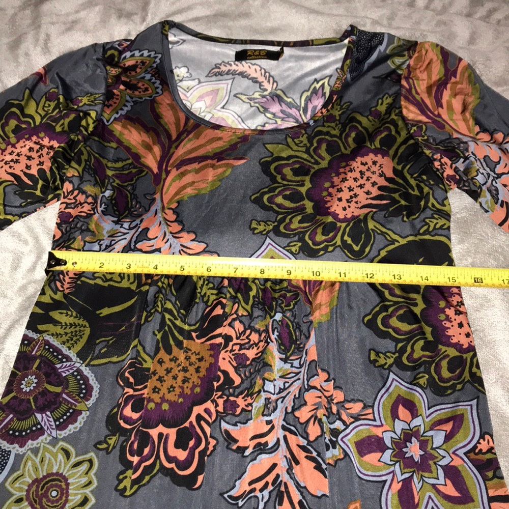 (SOLD) 🌼Midi Floral Empire Waist Tunic Dress - Picture 8 of 8
